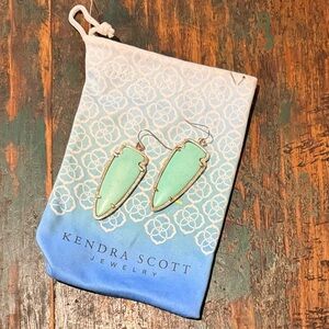Kendra Scott Mint Green Arrowhead Earrings
